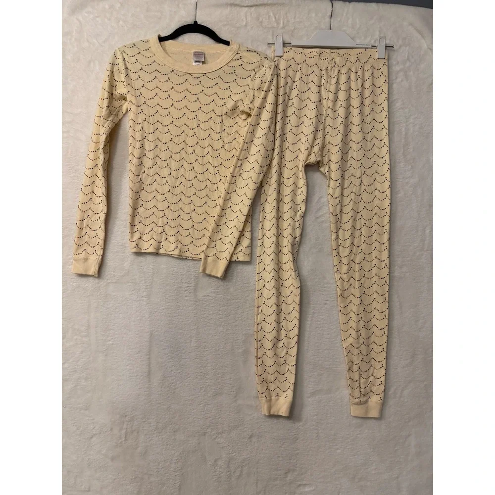 Hanna Andersson Pajama Set Kids 14-16 Organic Cotton Star Wave Cream Multi 2pc